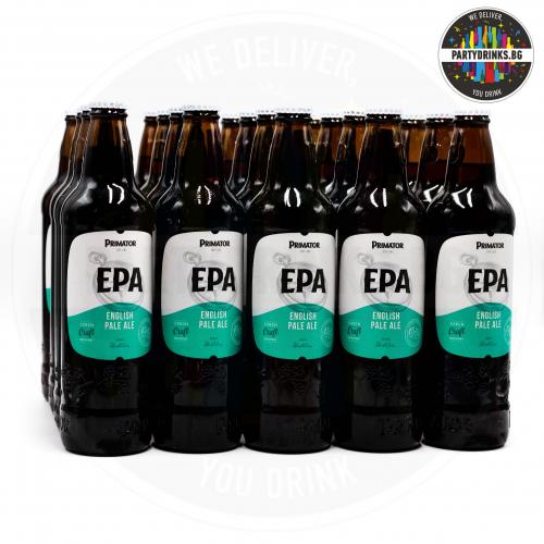 Бира Primator English Pale Ale 20 бутилки в кашон х 500ml 5%
